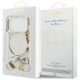 8. Guess IML Glitter Flowers Triangle MagSafe Case for iPhone 17 Pro / 18 Pro - White