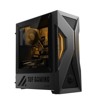 2. ASUS TUF Gaming T500 T500MV-07240H242W Intel Core 7 240H 32GB DDR5-SDRAM 1TB SSD NVIDIA GeForce RTX 5060 Ti Windows 11 Home Mini Tower PC Black, Gray