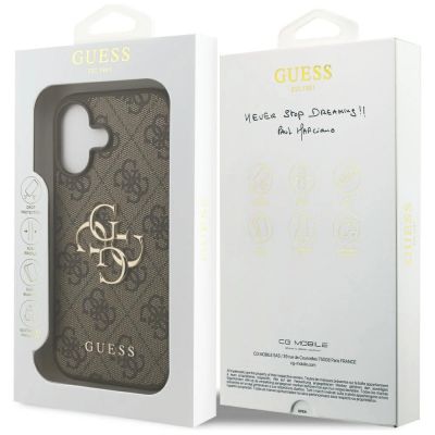 8. Guess 4G Big Logo Case for iPhone 17 - Brown