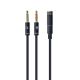 GEMBIRD CCA-418M Cable (Mini Jack x2 M - 4-Pin, Stereo Jack 3.5 mm F; 0.20 m; black)