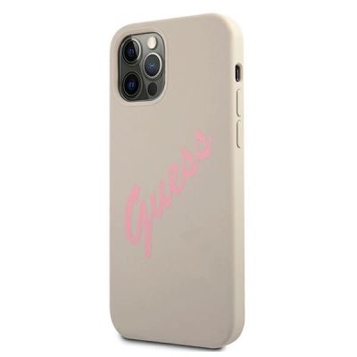 2. Guess GUHCP12MLSVSGP iPhone 12/12 Pro 6.1" gray pink/grey pink hardcase Silicone Vintage