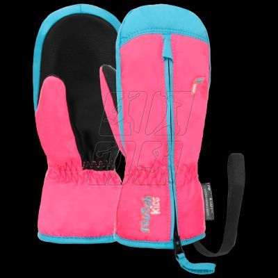 REUSCH Ben Mitten children's winter gloves waterproof insulated mittens pink-blue (62/85/408/3305)