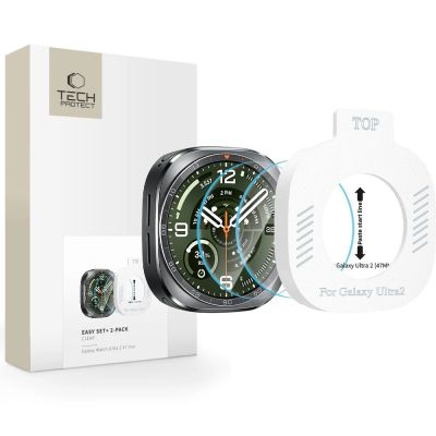 Tech-Protect Easy Set+ 2-Pack Tempered Glass for Samsung Galaxy Watch Ultra 47mm