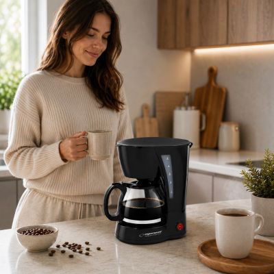 12. Esperanza Robusta EKC006 drip coffee maker (650W; black)