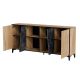 2. 4D OVO chest of drawers 180x38xH83 oak/concrete