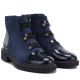 8. Women's suede insulated ankle boots, blue, M.Daszyński SA252-4