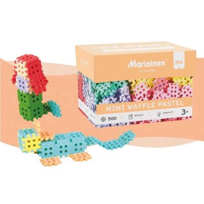 8. Marioinex Mini Waffle building blocks, 500 pieces, pastel
