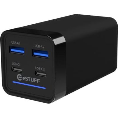eSTUFF ES635200 Mobile Charger Laptop Black AC Fast Charging Internal