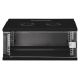 9. 19" 4U wall-mounted network cabinet, SOHO PRO 240 x 540 x 400 mm, glass door, black, unassembled, 60 kg