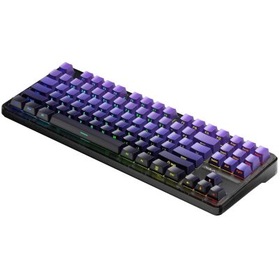 4. gasket F87 Pro Purple Black Gradient GrayWoodV4 switch RGB AULA keyboard