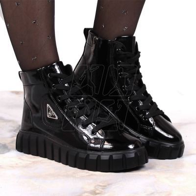 4. Patent leather ankle boots on the Filippo W PAW382 platform