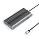 Orico XDR 12in1 USB-C Docking Station USB-A USB-C HDMI 4K VGA RJ45 Gigabit PD 100W SD and microSD Card Reader - Gray