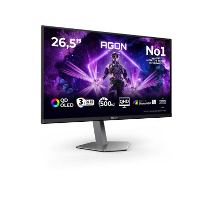 20. AOC AGON PRO AG276QKD2 computer monitor 67.3 cm (26.5") 2560 x 1440 px Quad HD QD-OLED Black, Gray