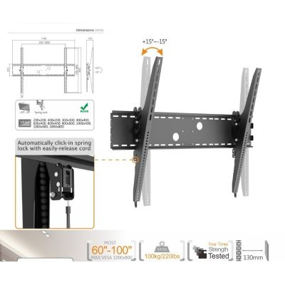 10. Equip 650322 TV Mount 2.54 m (100") Black