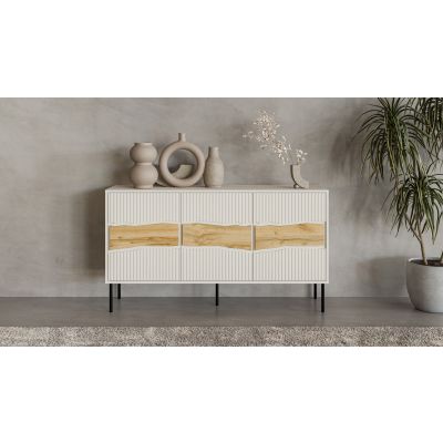 6. INSERTO 3D chest of drawers 143.5x40x80 cashmere + LED