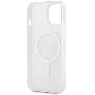 7. DKNY IML Mono & Stripe MagSafe case for iPhone 15 / 14 / 13 - pink