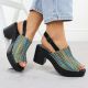 11. Women’s Block-Heel Woven Sandals M.Daszyński MR23126-7