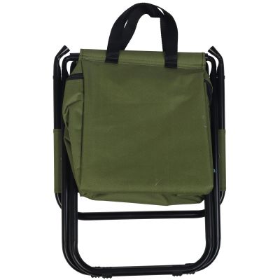 6. FISHING CAMPING FOLDING CHAIR GREEN WITH BAG UNDER THE SEAT 35x28x58CM