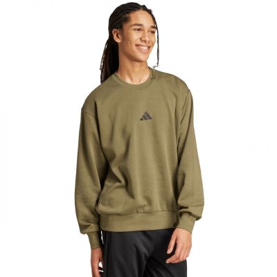 4. Men's adidas Essentials Feelcozy Fleece Sweatshirt Olive KD5149