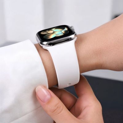 8. Tech-Protect Silicone Strap for Apple Watch 40 / 41 / 42 mm - White