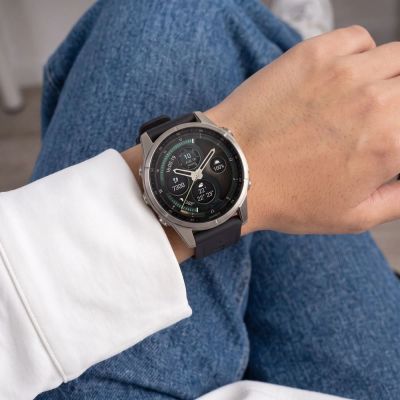 8. Tech-Protect Silicone Strap for Garmin Fenix 5S / 5S Plus / 6S / 6S Pro / 7S / 8 / 9 / 9 Pro (43 mm) – Black