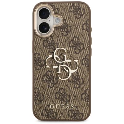 3. Guess 4G Big 4G Classic Logo Case for iPhone 17 - Brown and Gold