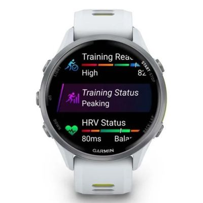 14. Garmin Forerunner 970 Whitestone/Amp Yellow Sports Watch