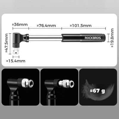 3. Rockbros JG-PB-11 Tool Kit with Pump and Spoon Patch Multitool - Black