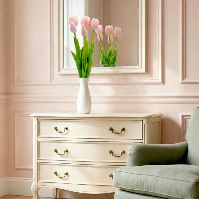 14. BOUQUET OF 5 LIGHT PINK TULIPS 39 CM LIKE LIFE SPRING DECORATION