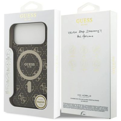 8. Guess IML 4G Background MagSafe Case for iPhone 17 Pro - Brown