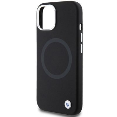 6. BMW Signature Liquid Silicone MagSafe case for iPhone 15 Plus - black