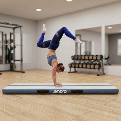 15. AIR TRUCK GYMNASTIC MATTRESS MAT ACROBATIC PATH 300X100X15CM ELECTRIC PUMP GRAY