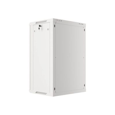 5. Lanberg WF01-6418-10S rack cabinet (18U; 901mm / 600mm / 450mm; wall-mounted; Glass; 19''; gray)