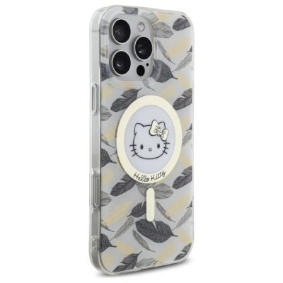 4. Hello Kitty IML Golden Leaves MagSafe Case for iPhone 16 Pro Max - White