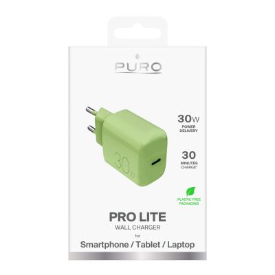 2. Puro Pro Lite 30W USB-C Wall Charger - Green
