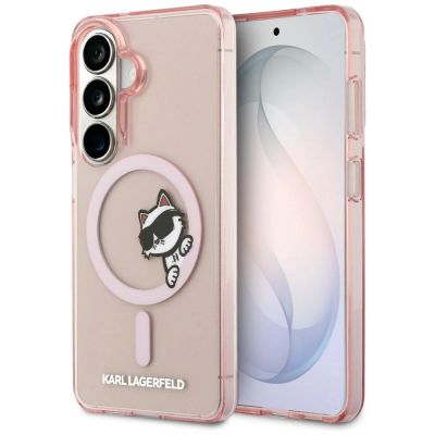 Karl Lagerfeld IML Peekaboo Choupette MagSafe Case for Samsung Galaxy S26 - Pink