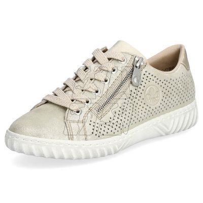 9. Comfortable leather shoes Rieker W RKR694, beige