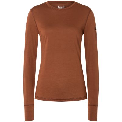 4. Women’s long-sleeve thermal shirt SUPER.NATURAL W Tundra 175 LS, brown
