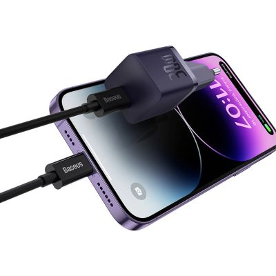 5. Baseus GaN5 30W USB-C EU Wall Charger - Purple