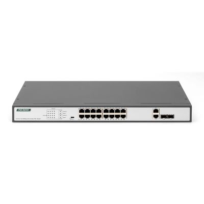 3. Fast Ethernet PoE Switch with 16 PoE ports + 2 Combo, 250W PoE budget