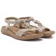 3. Women's gold sandals with elastic bands S.Barski KV61-6051