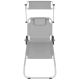 36. FOLDABLE BEACH CHAIR WITH CANOPY ON WHEELS 116x62x62-90CM GRAY