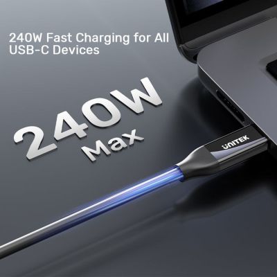 12. UNITEK CABLE USB-C 4.0 PD 100W 40 GBPS 8K 2M