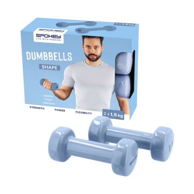 8. Spokey Shape vinyl dumbbells 2x1.5 kg 941964
