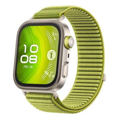 3. Huawei Watch FIT4 Pro Smartwatch, 3D Woven Žalias Strap, Titanium Body, Seiya-B29