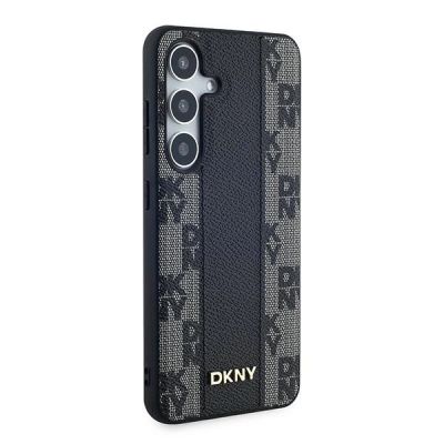 4. DKNY Leather Checkered Mono Pattern MagSafe case for Samsung Galaxy S24+ - black