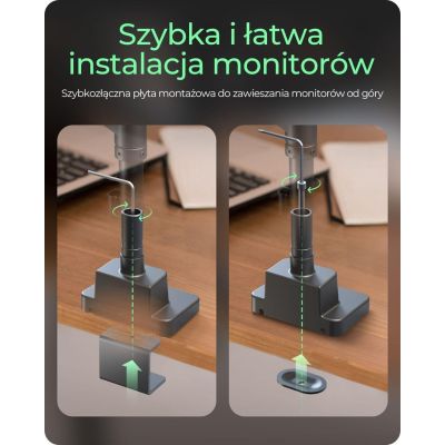 6. ICY BOX IB-MS702-T monitor holder/stand 144.8 cm (57") Desk Black