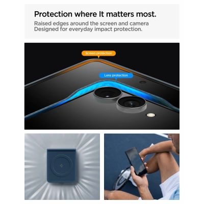 9. Spigen AirSkin Aramid MagFit MagSafe Case for Samsung Galaxy Z Flip 8 - Navy Blue