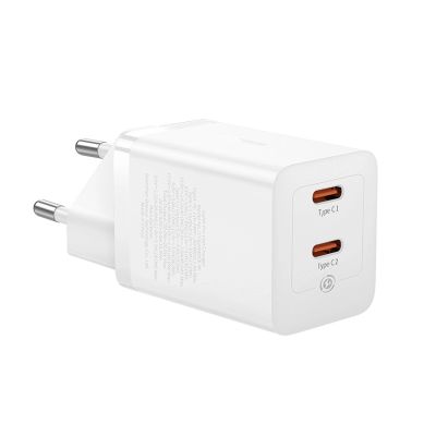 4. Baseus GaN5 Pro 40W 2xUSB-C Wall Charger - White