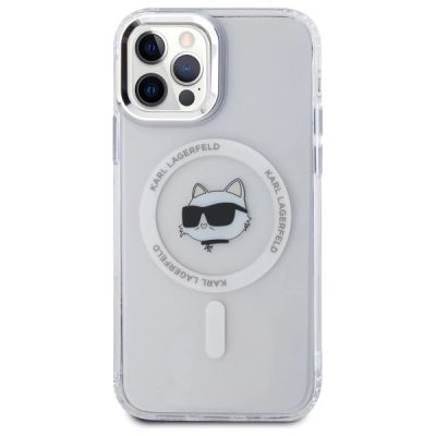 3. Karl Lagerfeld IML Metal Choupette Head MagSafe iPhone 12 Case - White